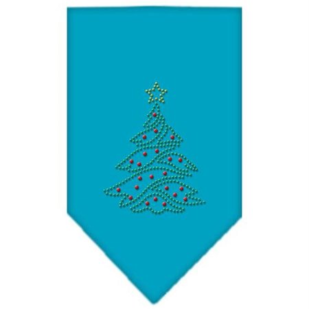 UNCONDITIONAL LOVE Christmas Tree Rhinestone Bandana Turquoise Large UN788075
